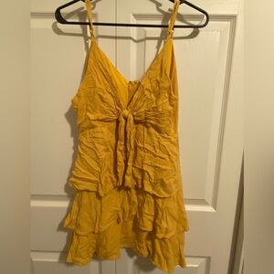 Yellow Spaghetti Strap Dress